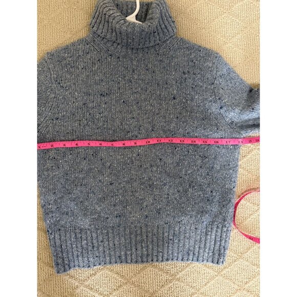 Re/Done Cropped Turtleneck Sweater Blue Women’s Sky $425 size small S - Picture 9 of 10